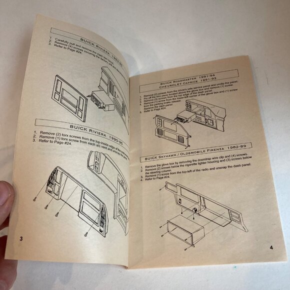 99-4544 /AW-444GM General Motors GM Radio Stereo Installation Instructions 82-96 - Picture 4 of 5